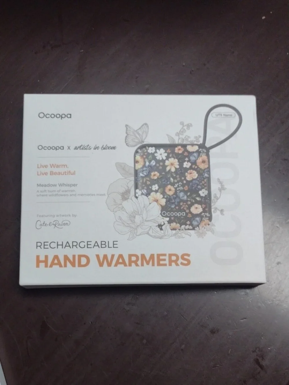 Floral Rechargeable Hand Warmers - Blue